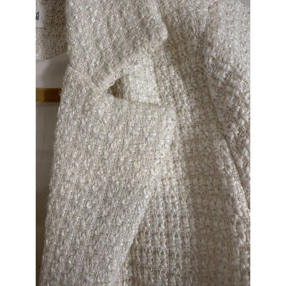 WhiteRoom + Cactus Cream Textured Tweed Cropped Blazer – Size S (Good Condition) - Picture 7 of 8